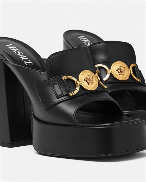 versace medusa music platform mules|Versace crystal medusa 95.